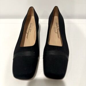 Salvatore Ferragamo Block Heel Square Toe LIKE NEW